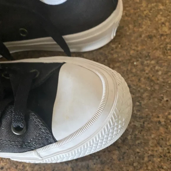 Unique Black Converse High Top’s M 5 W 7 - Picture 2 of 6